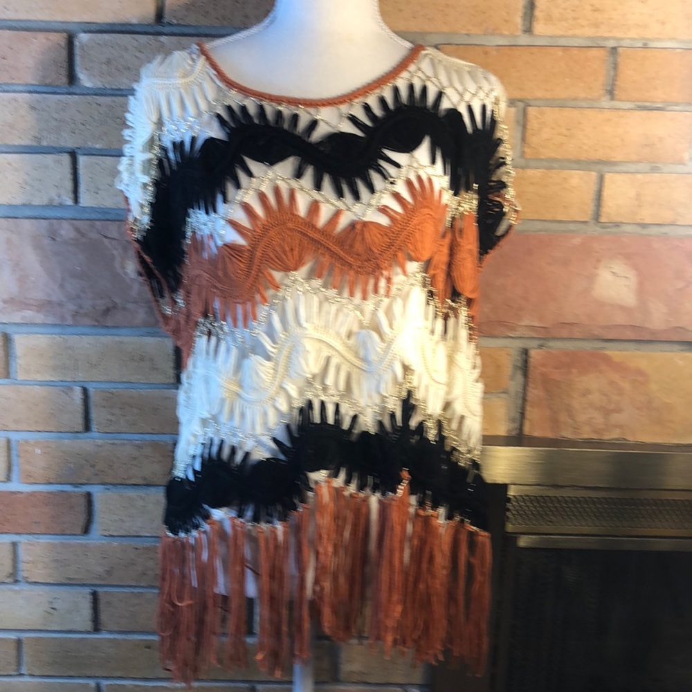 Crochet boho hippie top